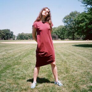 Universal Standard Iconic Geneva Dress Crewneck Berry